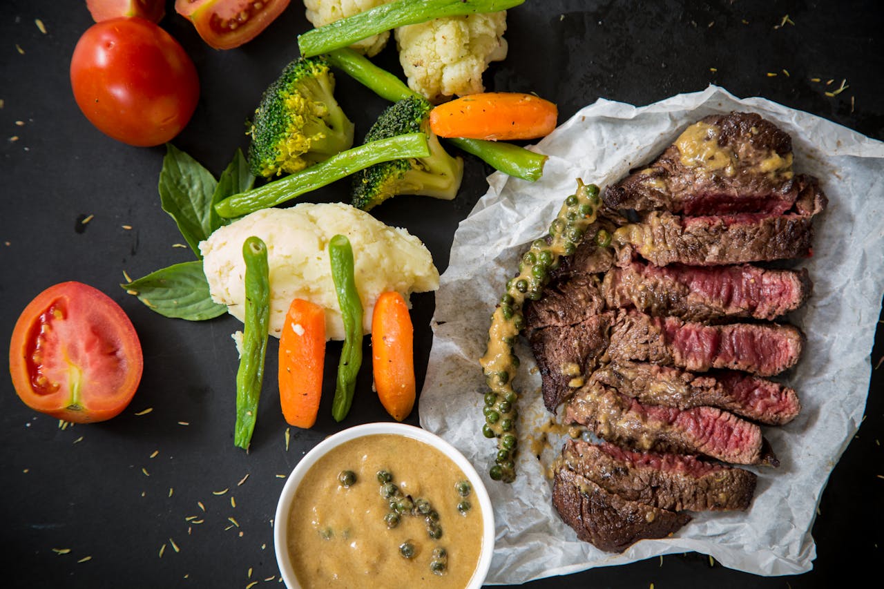 Steak and cauliflower
