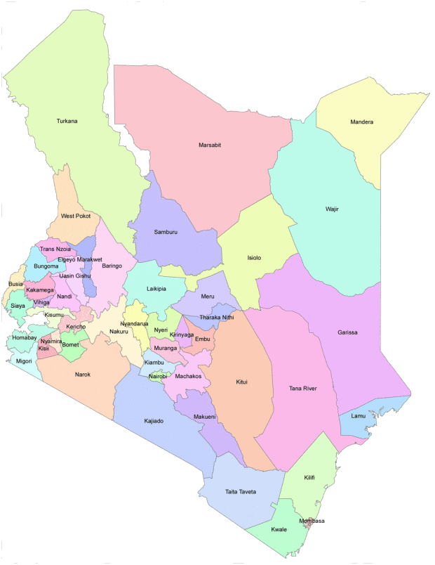 Kenyan Counties Maps